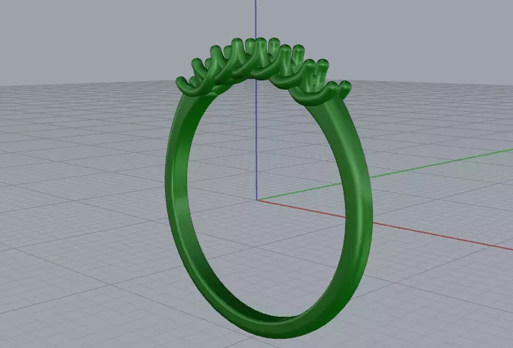 Solitaire engagement rings Model 8055 3D print model_4