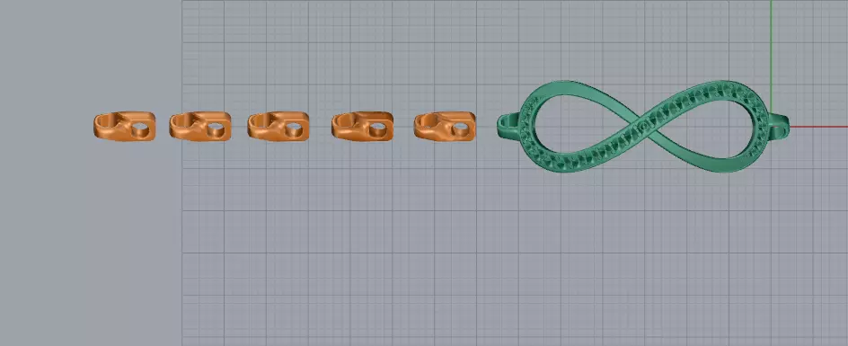Infinity bracelet Model 8054 3D print model_3