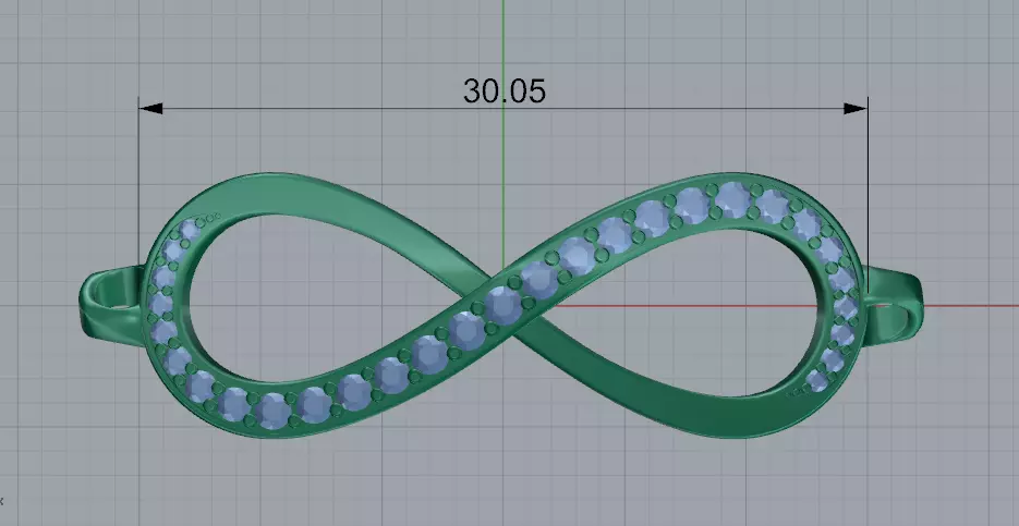 Infinity bracelet Model 8054 3D print model_4