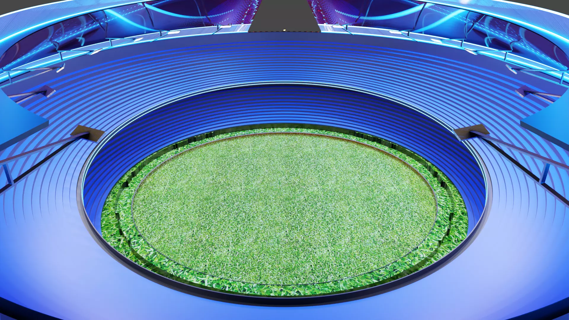 Futuristic Concept Stadium  SciFi Architectural 3D Model 3D model_10