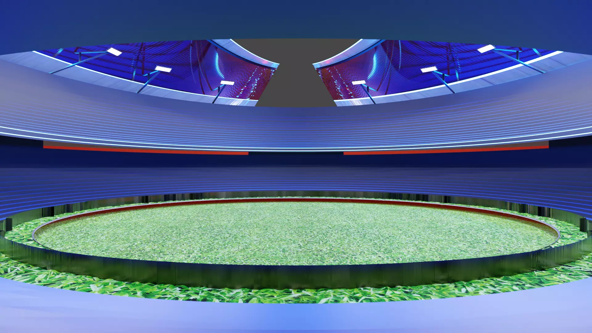 Futuristic Concept Stadium  SciFi Architectural 3D Model 3D model_11