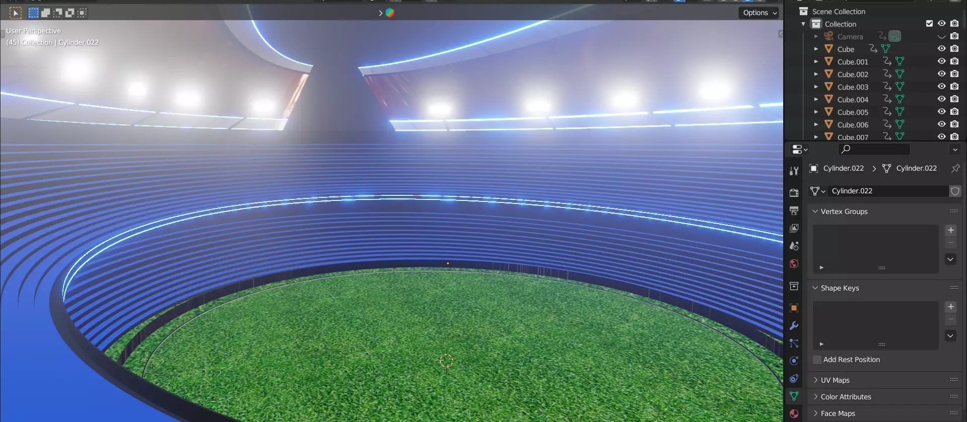 Futuristic Concept Stadium  SciFi Architectural 3D Model 3D model_8