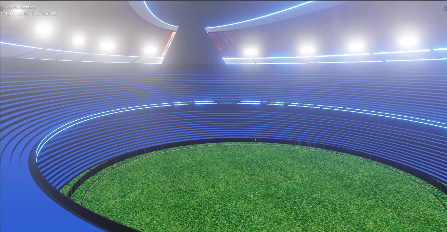 Futuristic Concept Stadium  SciFi Architectural 3D Model 3D model_9