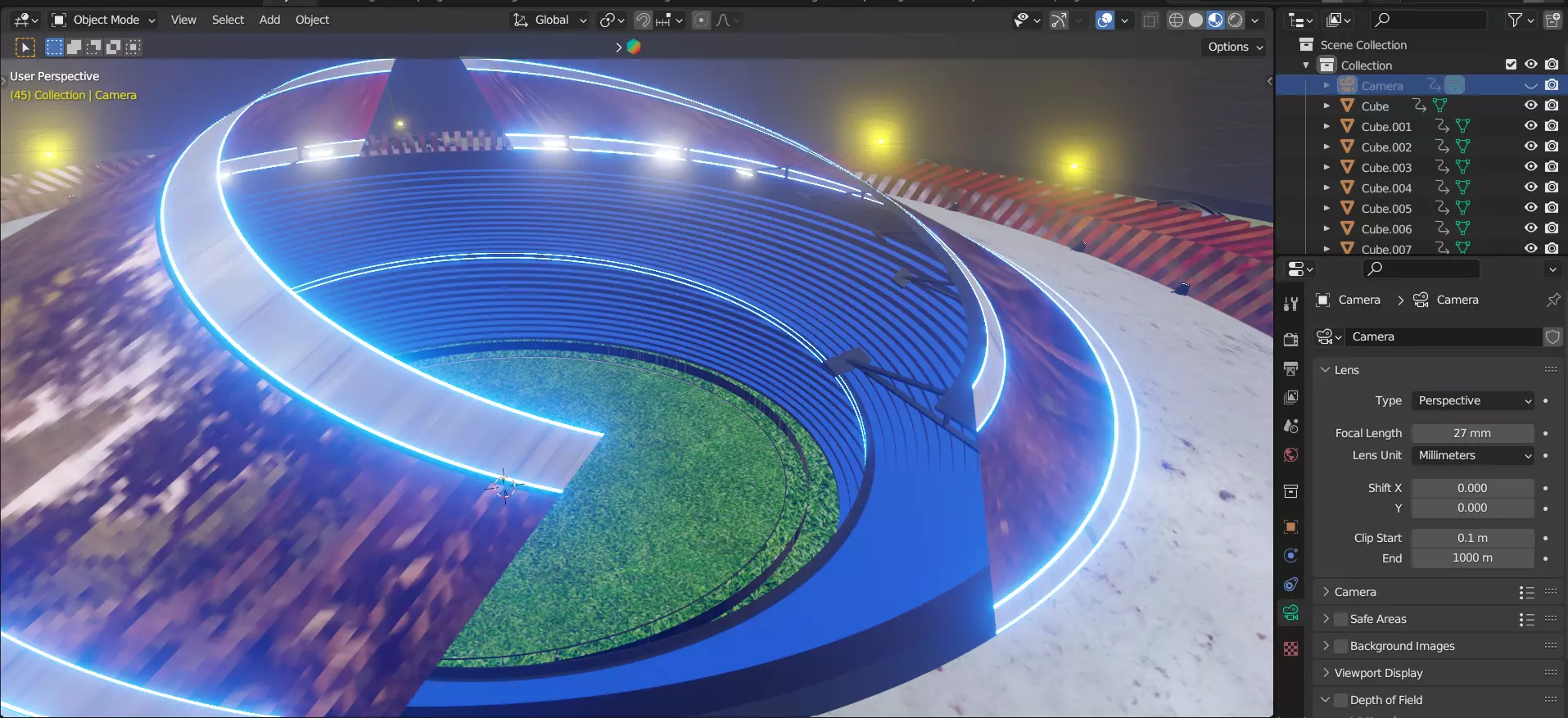 Futuristic Concept Stadium  SciFi Architectural 3D Model 3D model_7