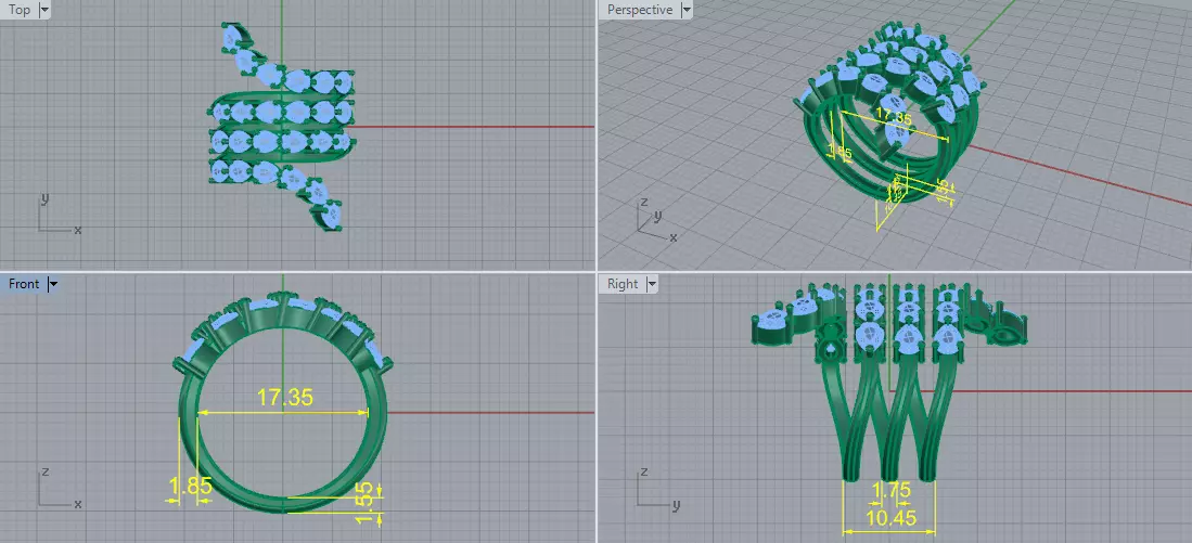 Spiral ring Model 8045 3D print model_6
