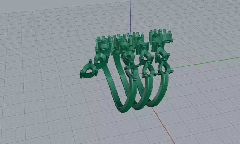 Spiral ring Model 8045 3D print model_4