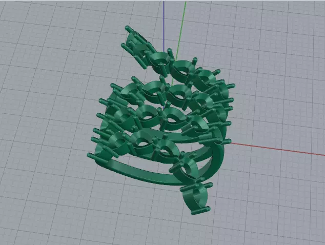 Spiral ring Model 8045 3D print model_3