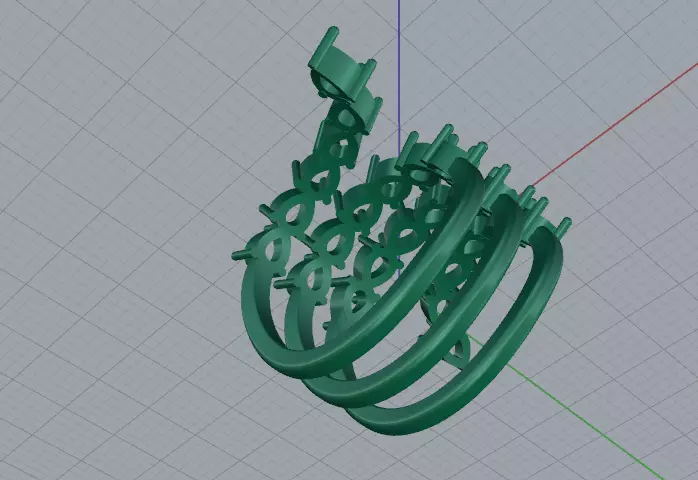 Spiral ring Model 8045 3D print model_5