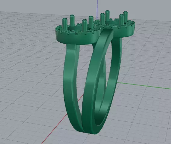 Solitaire engagement rings Model 8044 3D print model_4