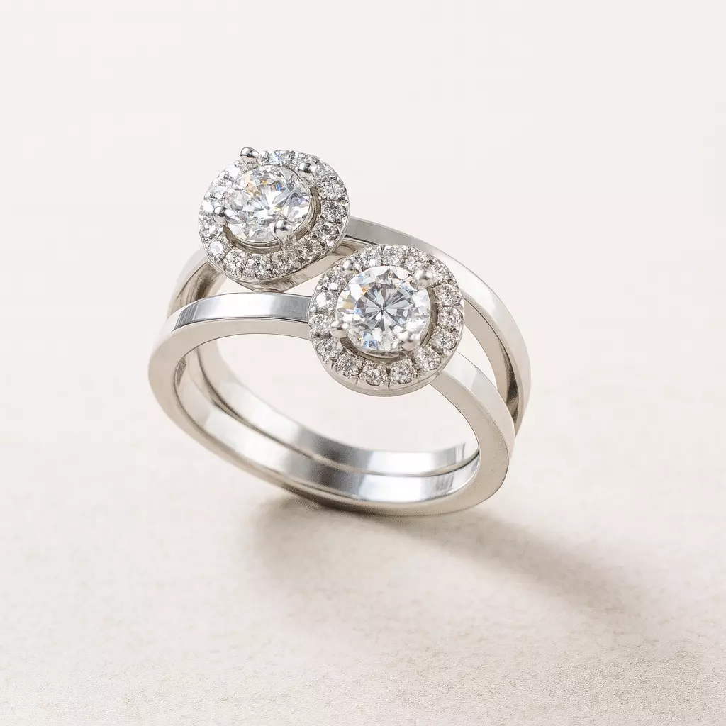 Solitaire engagement rings Model 8044 3D print model_0