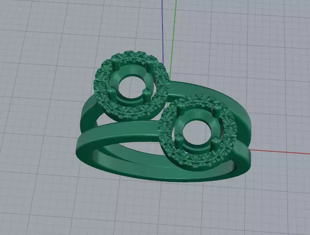 Solitaire engagement rings Model 8044 3D print model_3