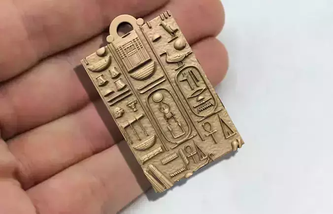 ANCIENT EGYPTIAN PART OF THE WALL PENDANT 3D print model