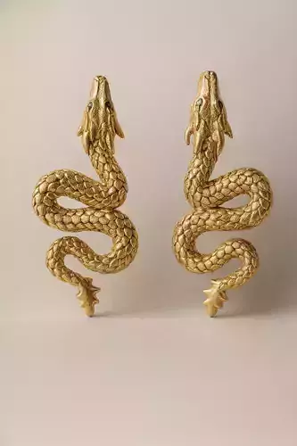 Dragon earrings Model 8106