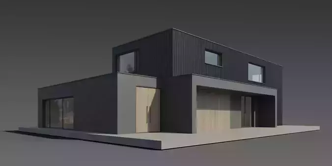 Modern Minimalist Two-Story House