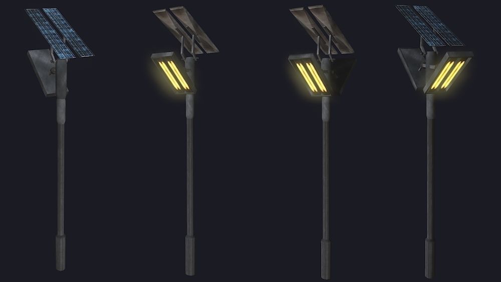 Abandoned Science Fiction Terraforming Base Low-poly 3D model_9