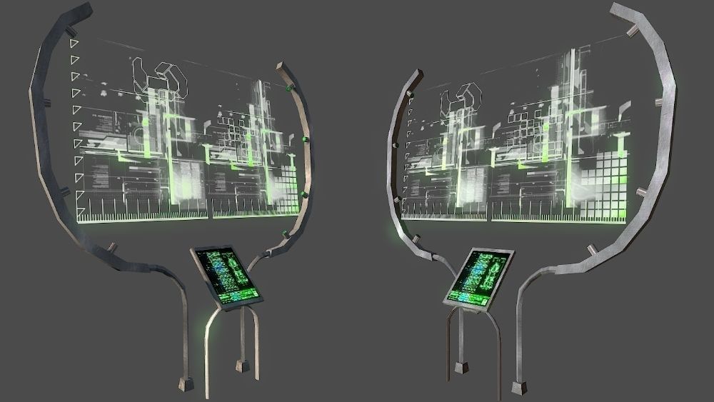 Abandoned Science Fiction Terraforming Base Low-poly 3D model_23