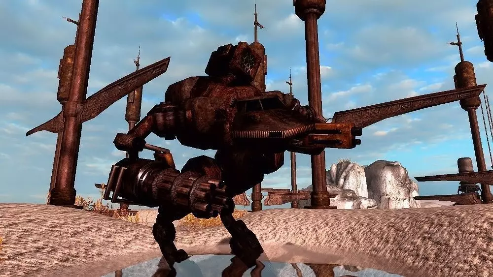 Abandoned Science Fiction Terraforming Base Low-poly 3D model_0