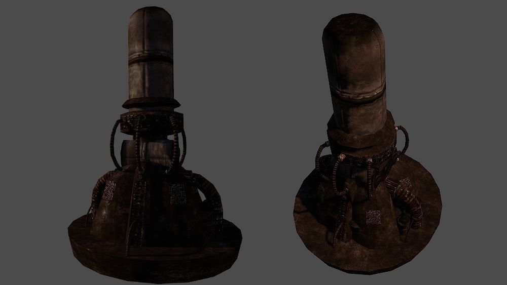 Abandoned Science Fiction Terraforming Base Low-poly 3D model_15