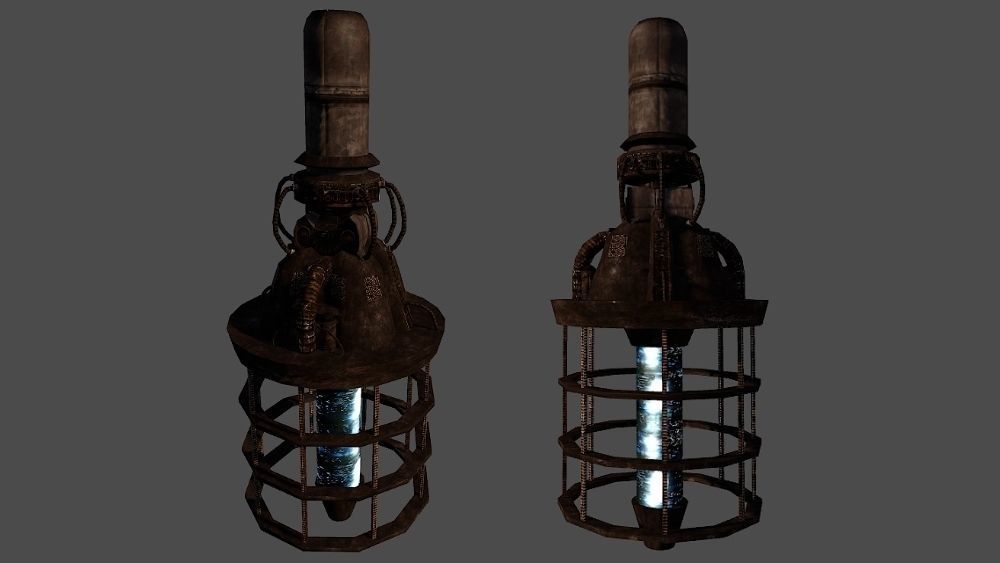 Abandoned Science Fiction Terraforming Base Low-poly 3D model_19