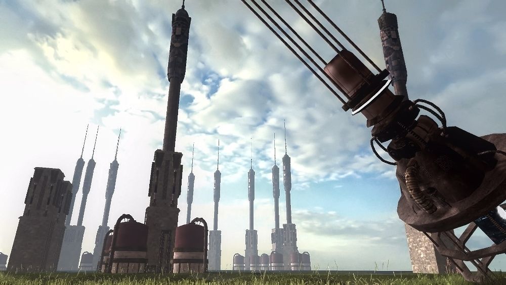 Abandoned Science Fiction Terraforming Base Low-poly 3D model_1