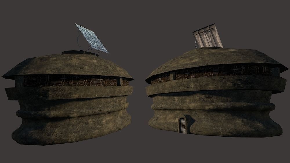 Abandoned Science Fiction Terraforming Base Low-poly 3D model_13