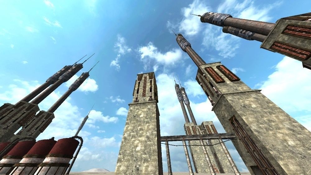 Abandoned Science Fiction Terraforming Base Low-poly 3D model_7