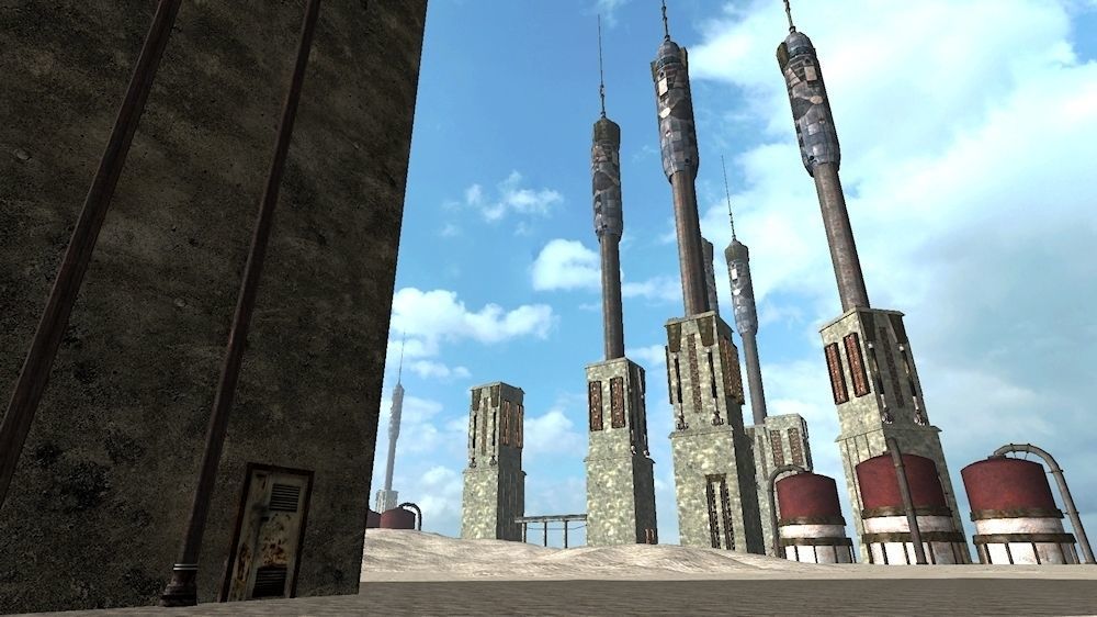 Abandoned Science Fiction Terraforming Base Low-poly 3D model_28