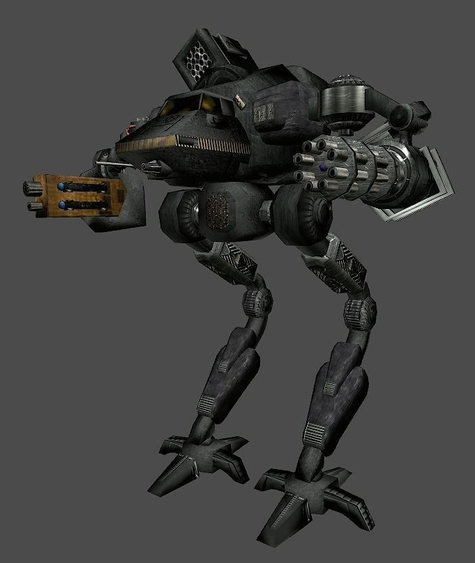 Abandoned Science Fiction Terraforming Base Low-poly 3D model_27