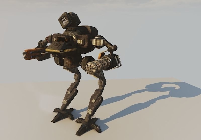 Abandoned Science Fiction Terraforming Base Low-poly 3D model_17