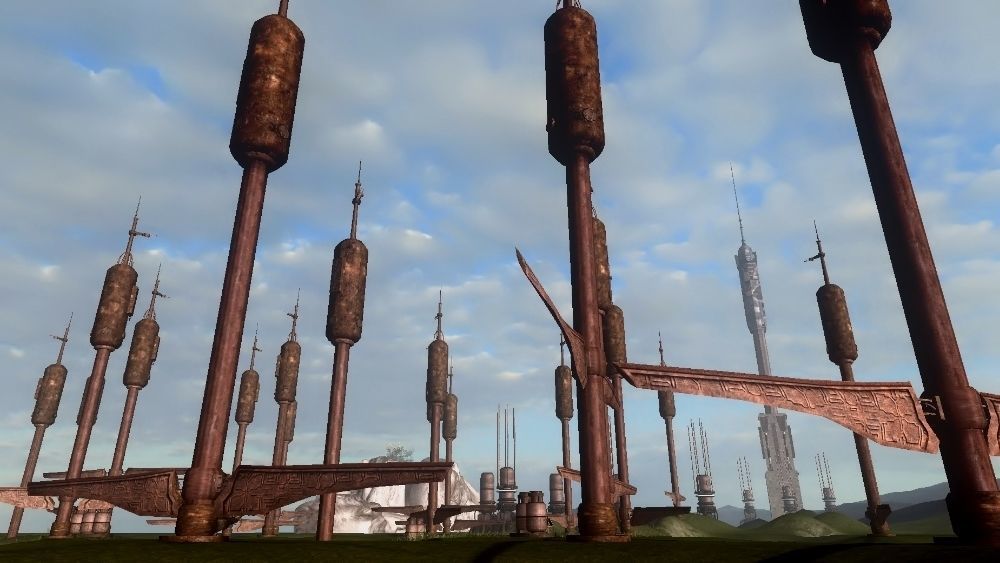 Abandoned Science Fiction Terraforming Base Low-poly 3D model_3