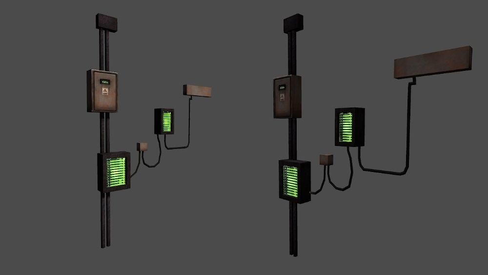 Abandoned Science Fiction Terraforming Base Low-poly 3D model_24