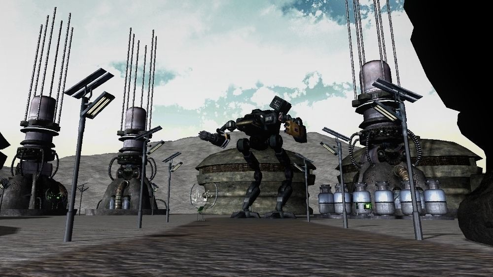 Abandoned Science Fiction Terraforming Base Low-poly 3D model_4