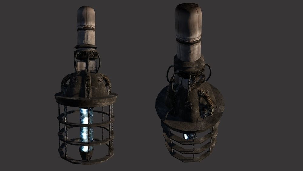 Abandoned Science Fiction Terraforming Base Low-poly 3D model_10