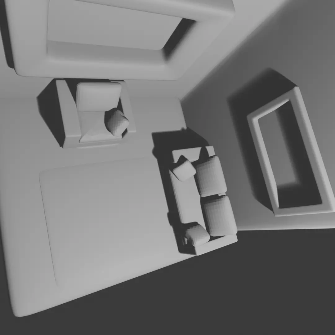 Realistic Room 3D Model 3D print model_4