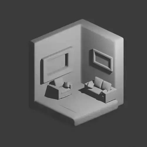Realistic Room 3D Model