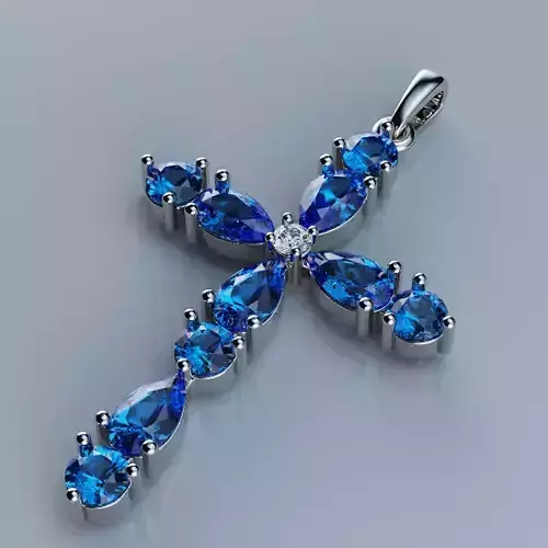 Pendant Crystal Cross
