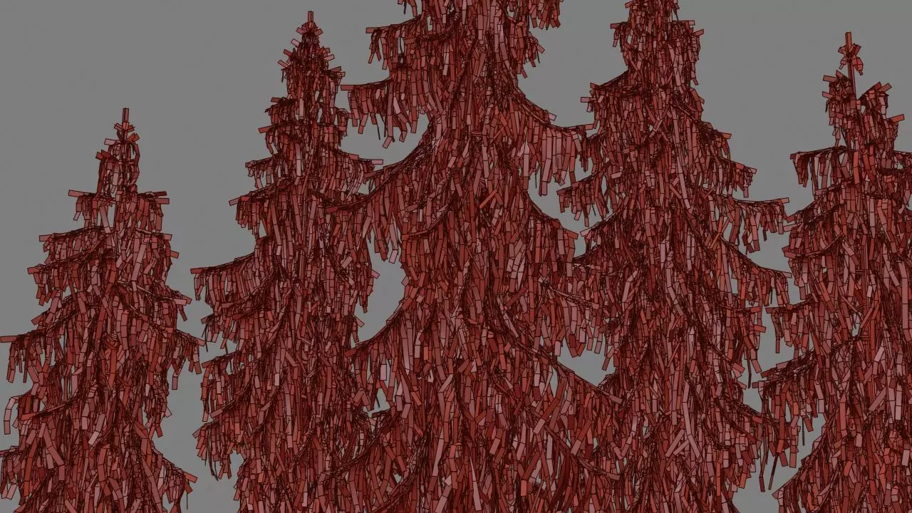 picea breweriana low poly Low-poly 3D model_6