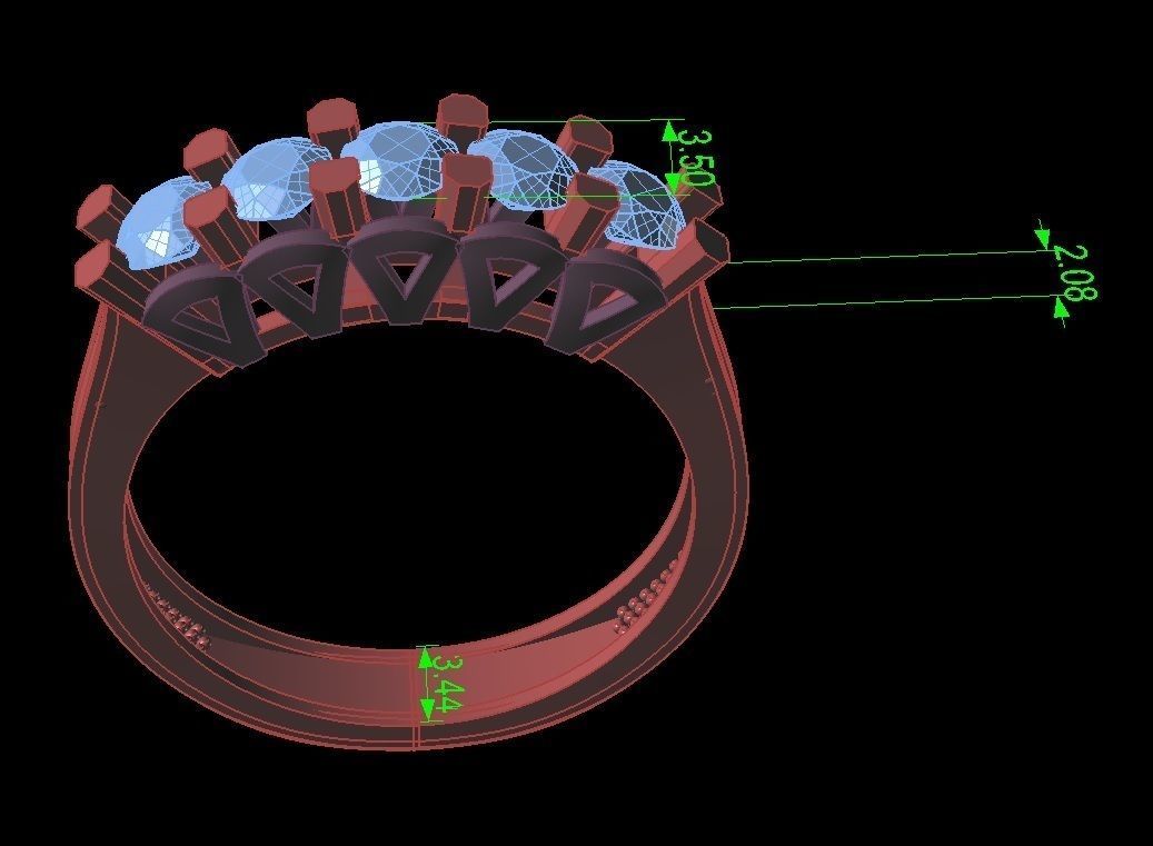 8ring new solitaire  3D print model_3