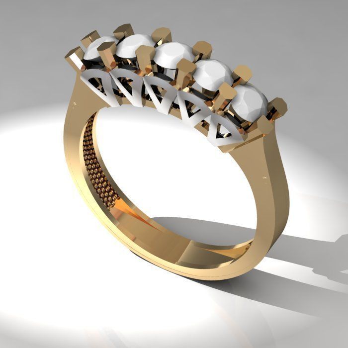 8ring new solitaire  3D print model_1