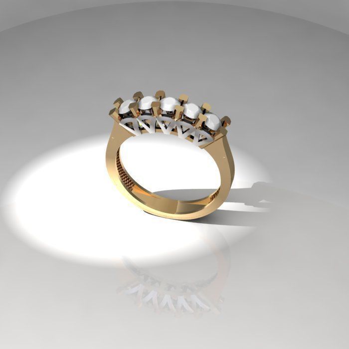 8ring new solitaire  3D print model_2
