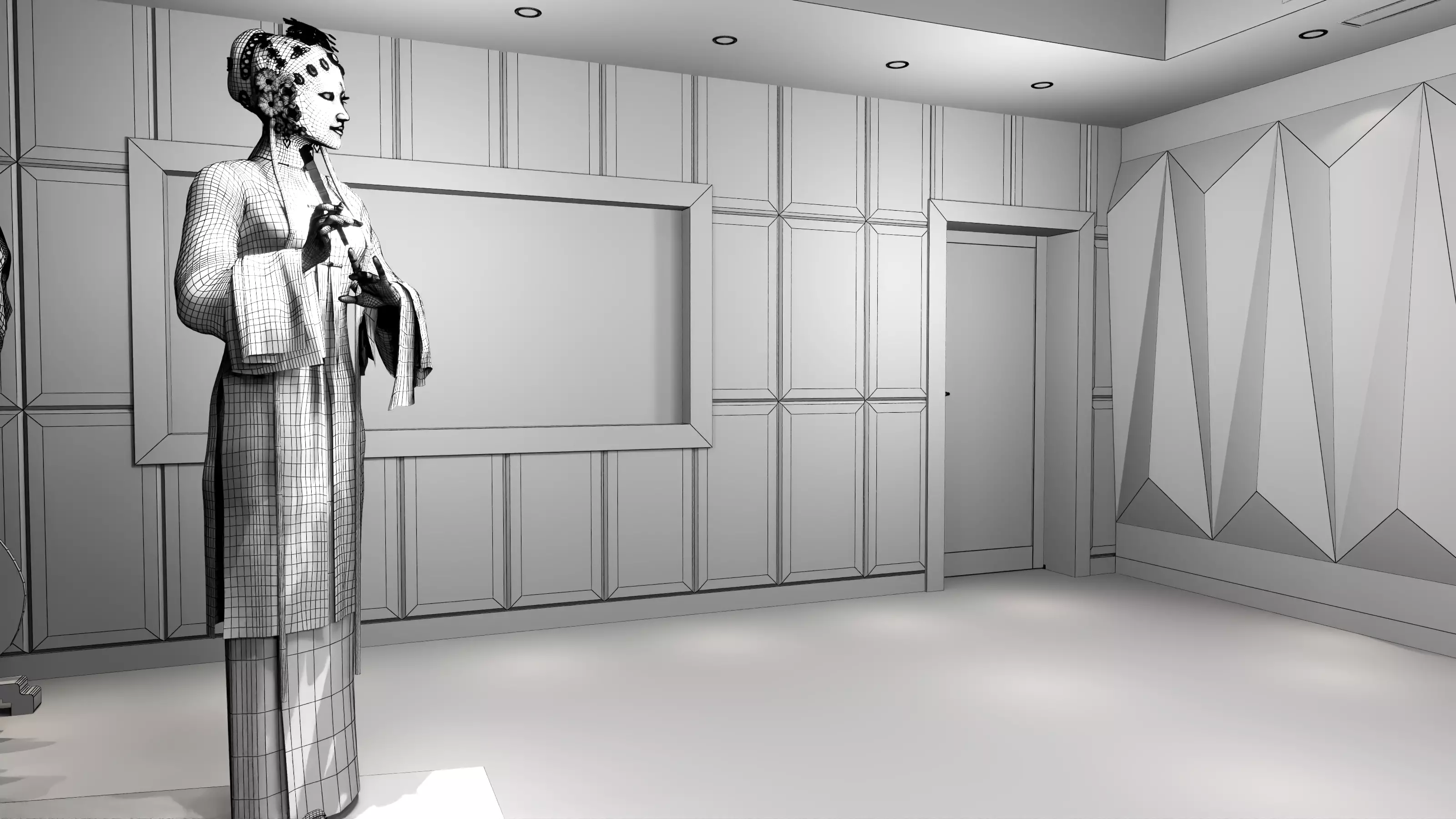 Recording Studio Music booth Low-poly 3D model_9