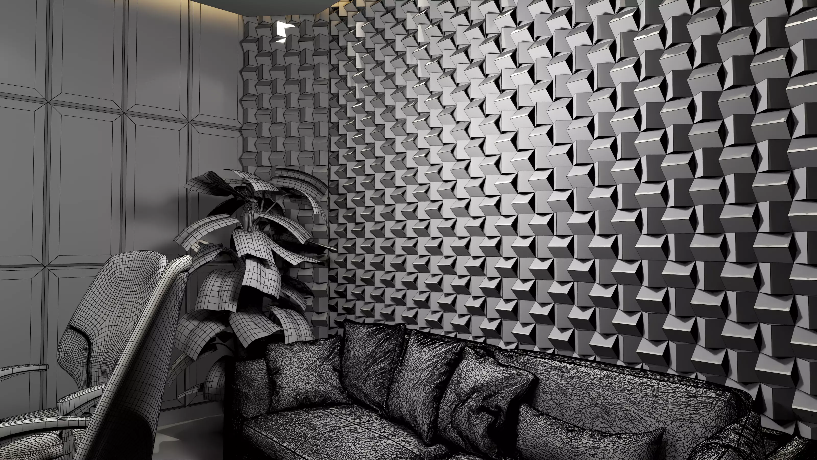 Recording Studio Music booth Low-poly 3D model_14