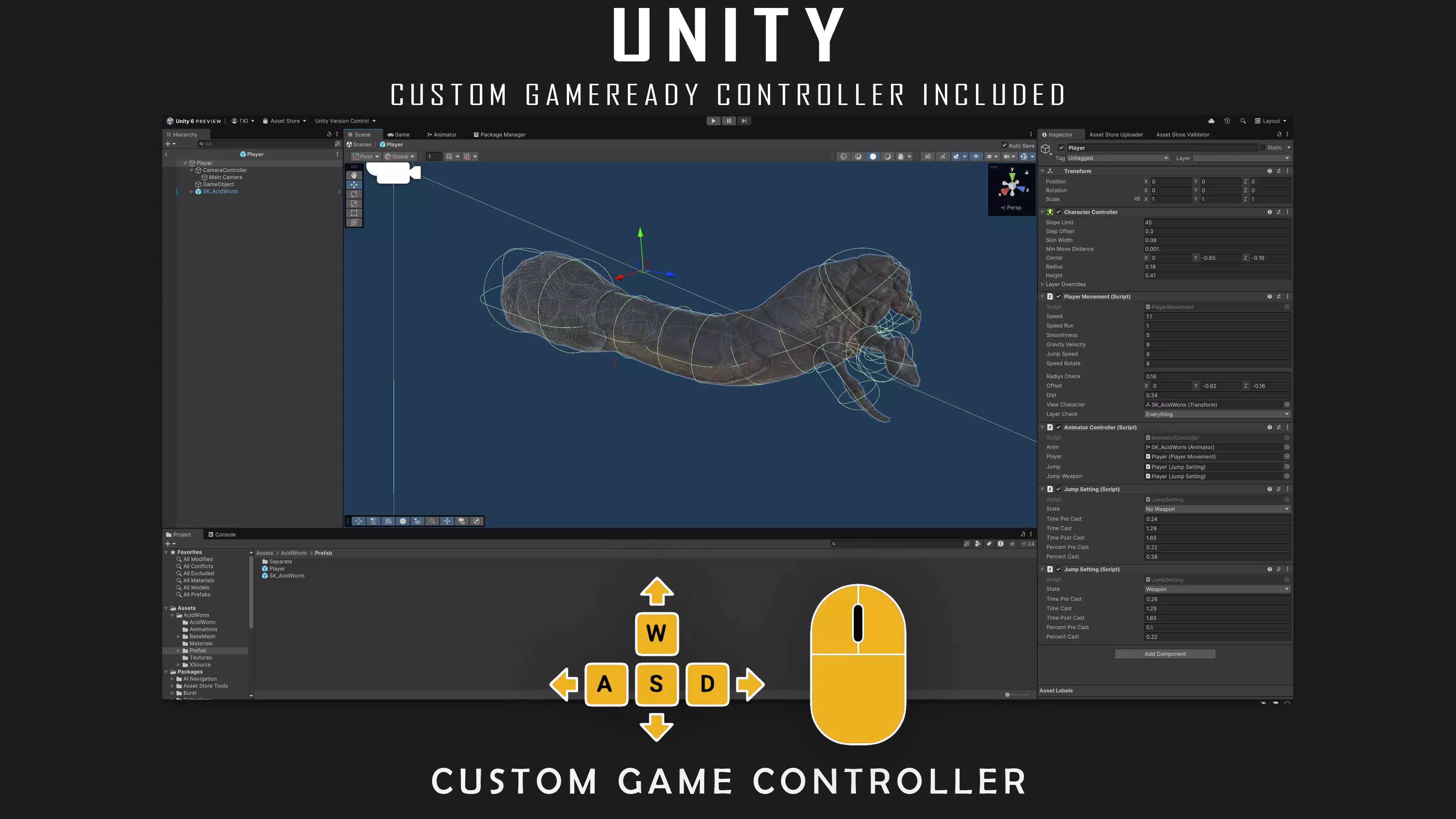 Abyssal Acid Worm - Shell Creature - 79 Low-poly 3D model_25