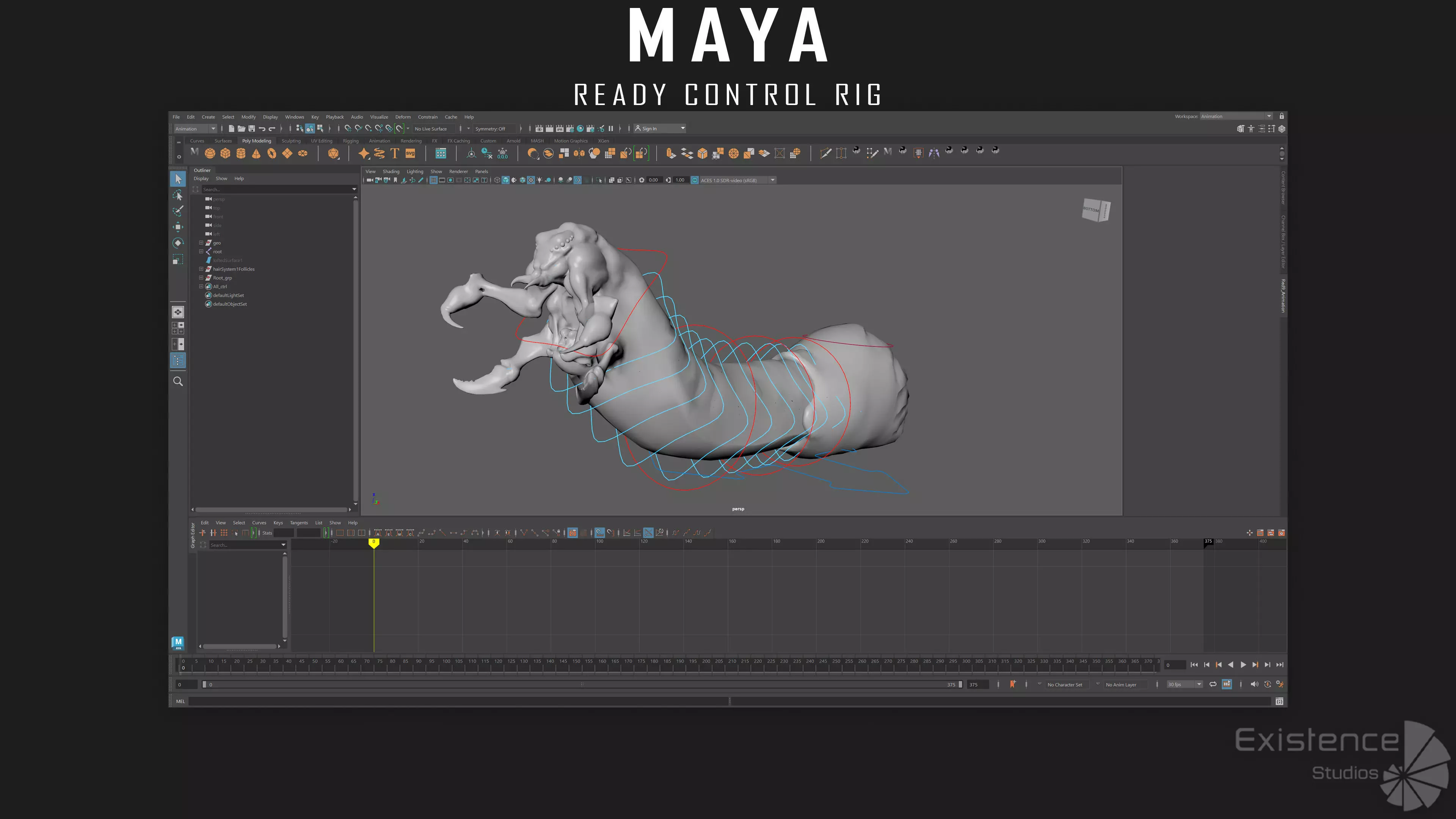 Abyssal Acid Worm - Shell Creature - 79 Low-poly 3D model_11