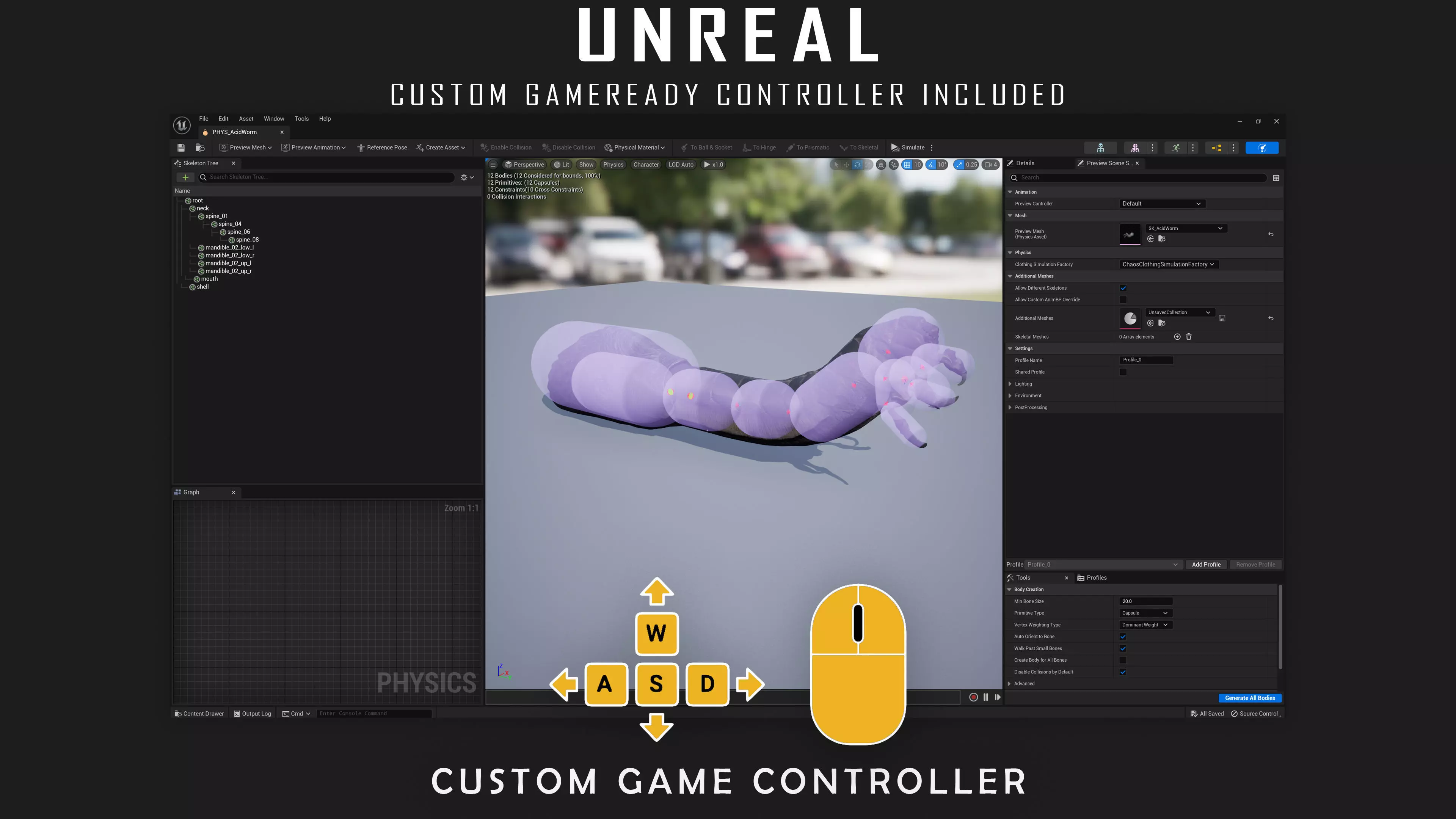 Abyssal Acid Worm - Shell Creature - 79 Low-poly 3D model_20