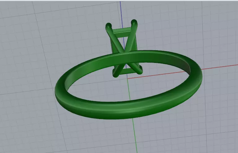 Solitaire engagement rings Model 8097 3D print model_5