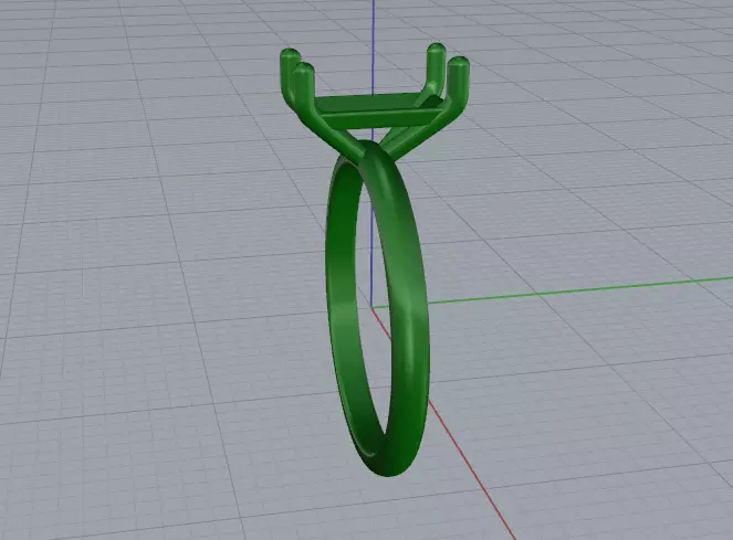 Solitaire engagement rings Model 8097 3D print model_4