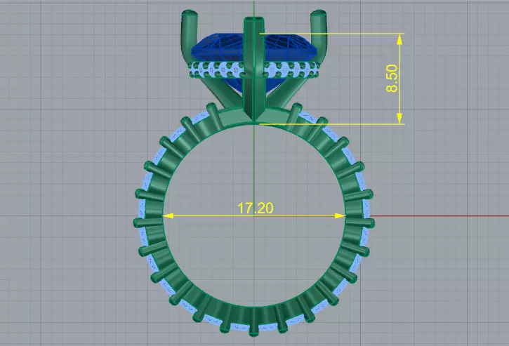 Heart ring Model 8091 3D print model_6