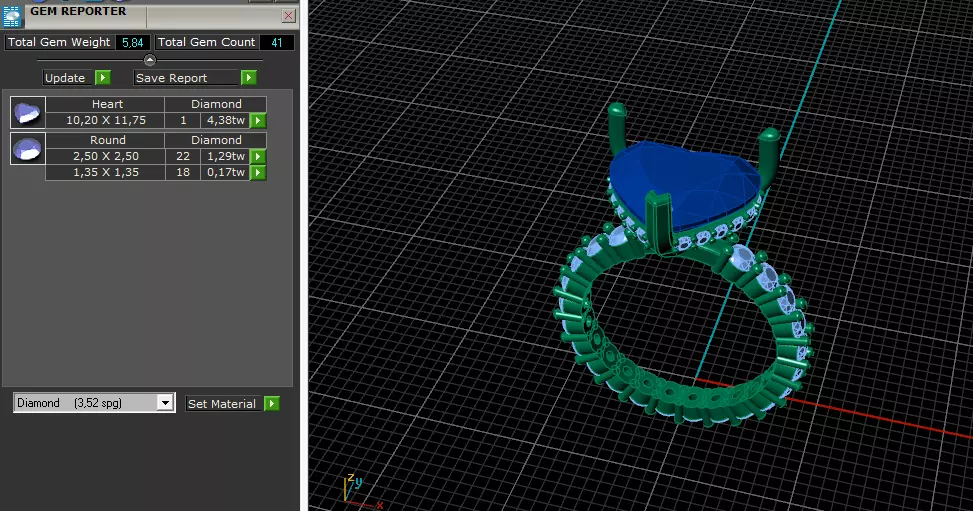 Heart ring Model 8091 3D print model_8