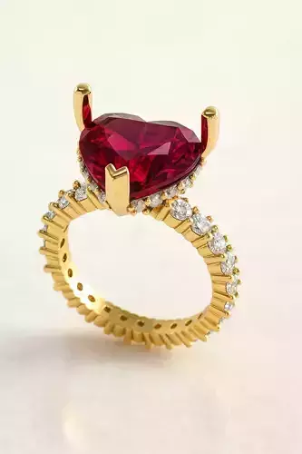 Heart ring Model 8091 3D print model Heart ring Model 8091 3D print model